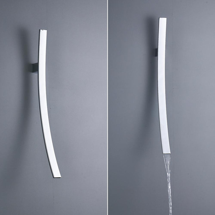 Artistic Waterfall Vertical Wall Mounted Bathroom Faucet -