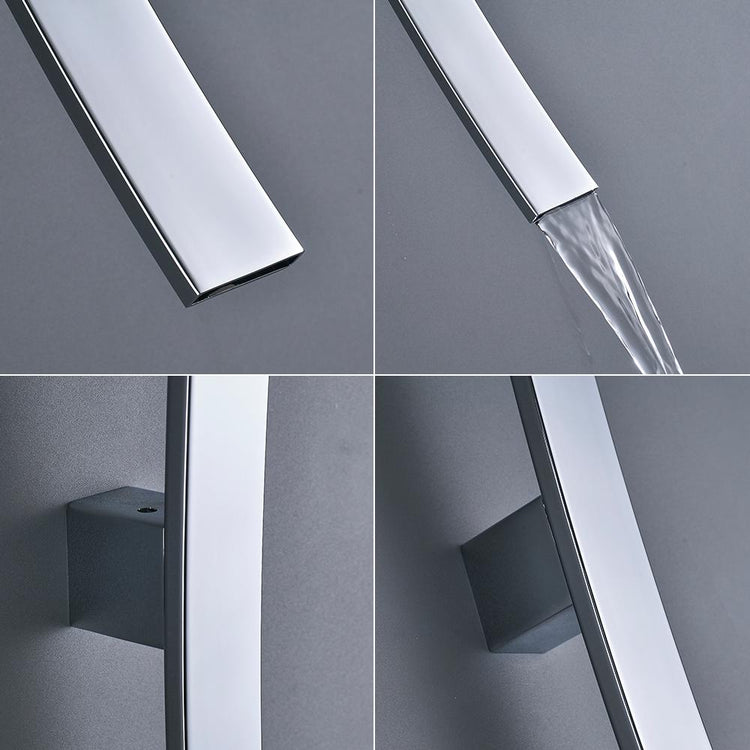 Artistic Waterfall Vertical Wall Mounted Bathroom Faucet -