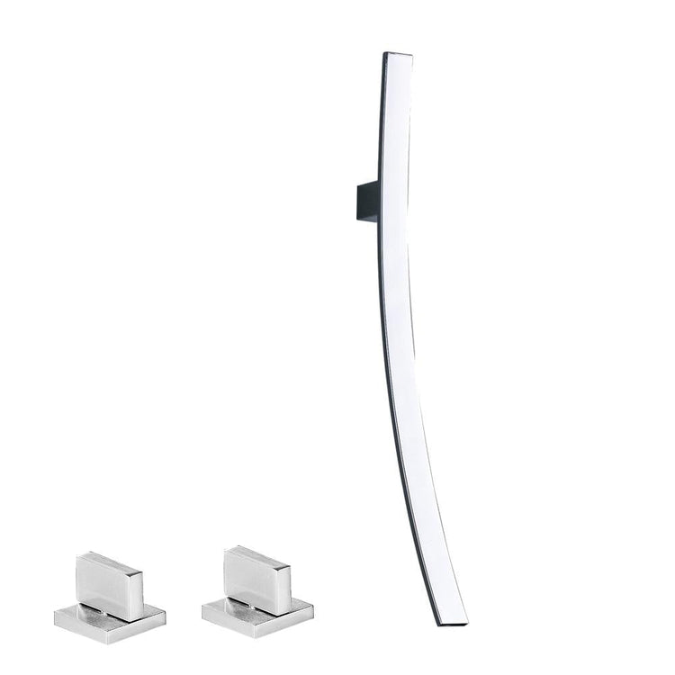 Artistic Waterfall Vertical Wall Mounted Bathroom Faucet -