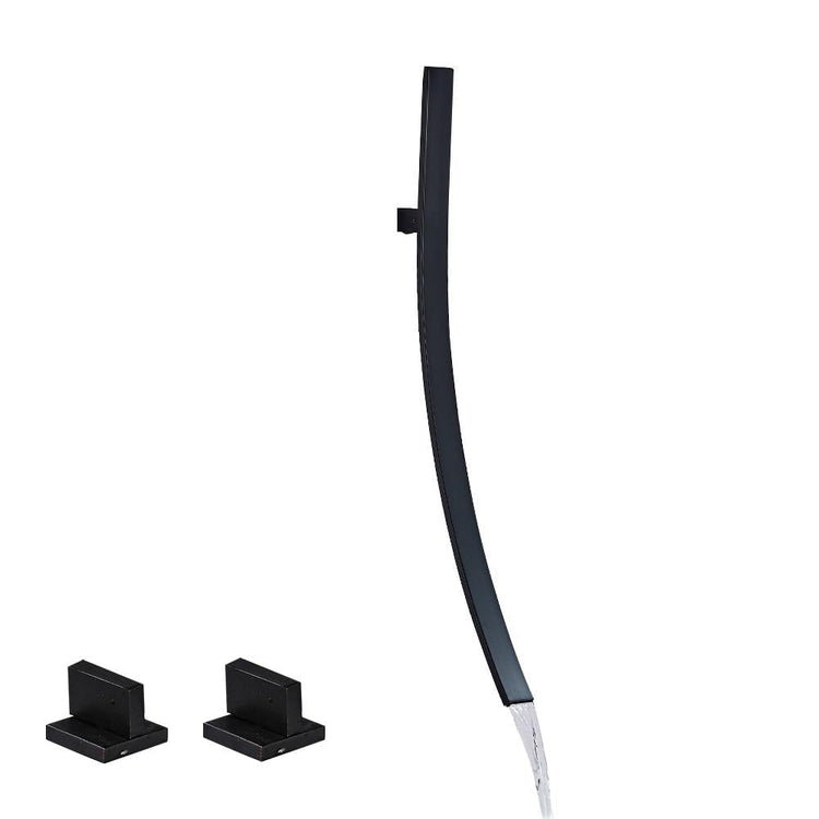 Artistic Waterfall Vertical Wall Mounted Bathroom Faucet -