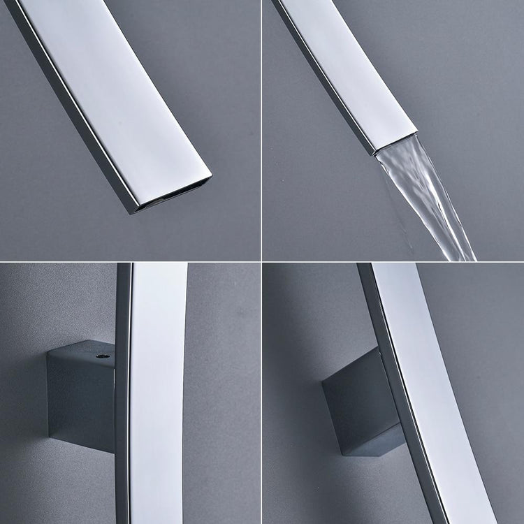 Artistic Waterfall Vertical Wall Mounted Bathroom Faucet -