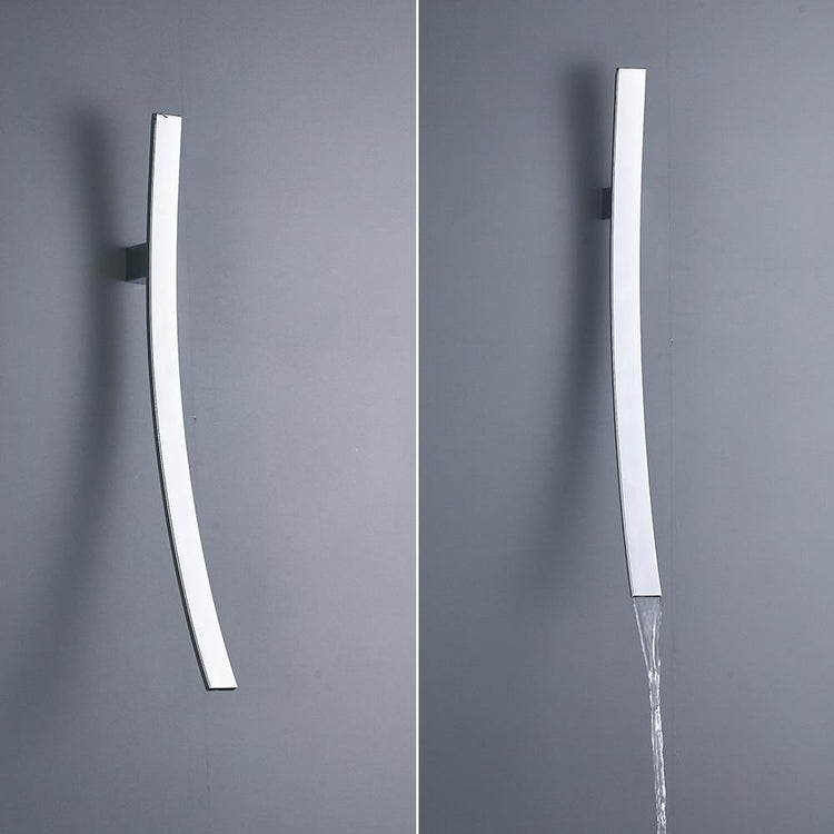 Artistic Waterfall Vertical Wall Mounted Bathroom Faucet -