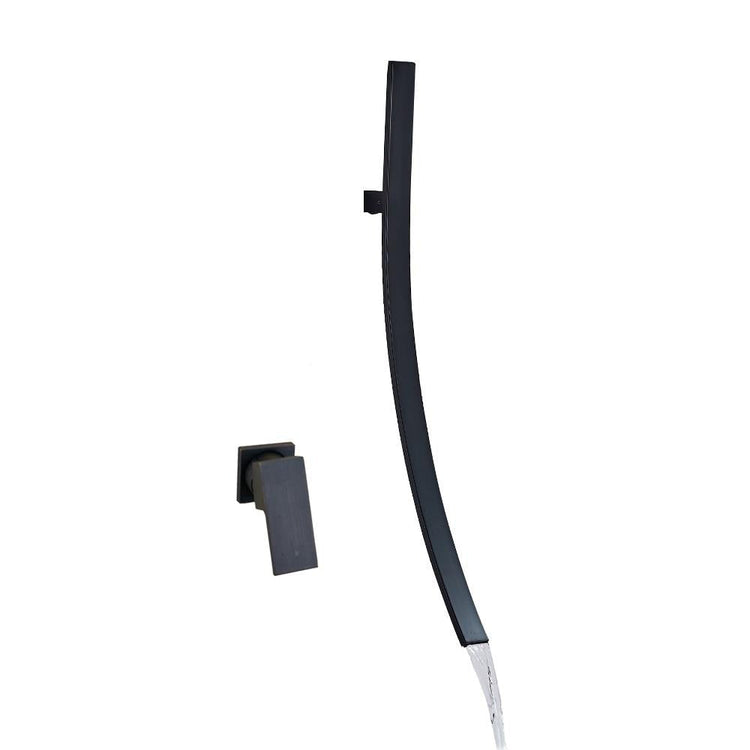 Artistic Waterfall Vertical Wall Mounted Bathroom Faucet -