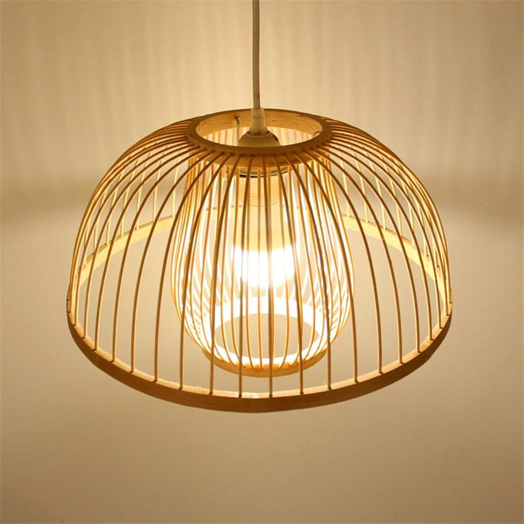 Bamboo Cage Pendant Lamp - Dome / 8 x 14 - Pendant Lamp
