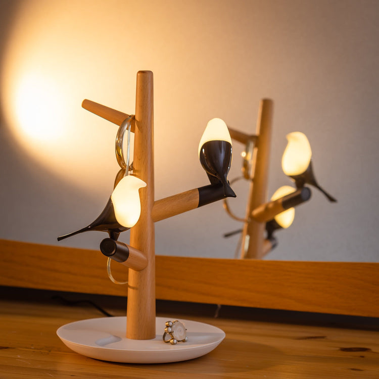 Cutesy Birds Desk Lamp with Wireless Charging - Table Lamp