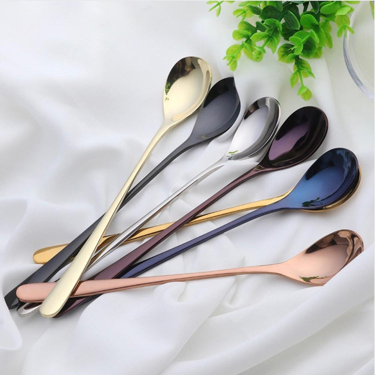 Fashionable Stainless Steel Dessert Spoon - 7 Piece Set -