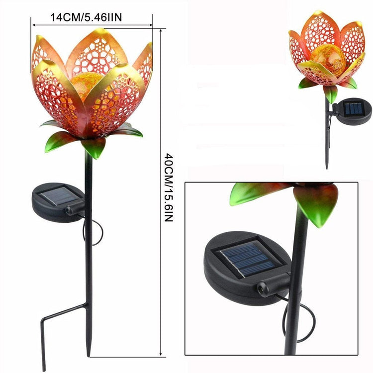 Flower Shaped Reflective Light Solar Garden Light - Solar