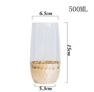 Gold Honeycomb Glass Collection - Large / Gold - Glass