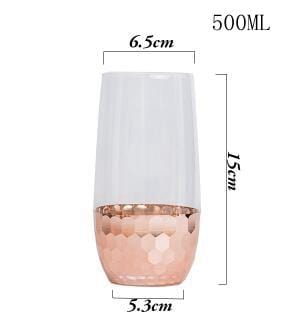 Gold Honeycomb Glass Collection - Large / Rose Gold - Glass
