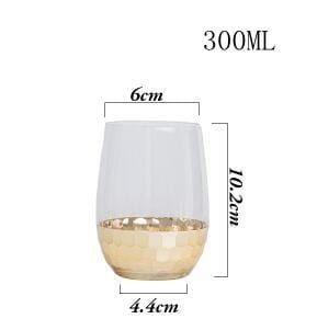 Gold Honeycomb Glass Collection - Regular / Gold - Glass
