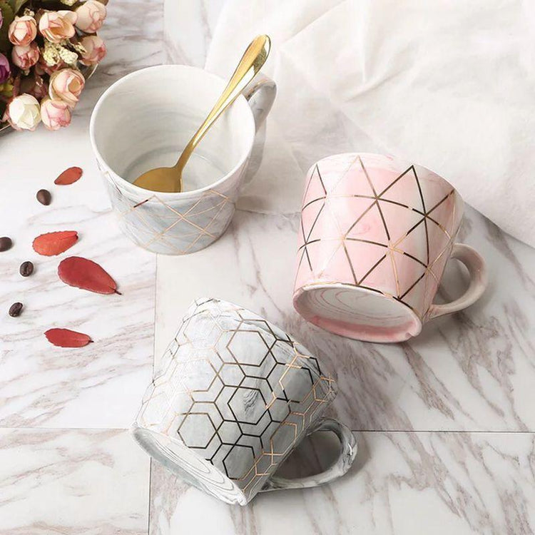 Golden Triangle Print Mug - Mug