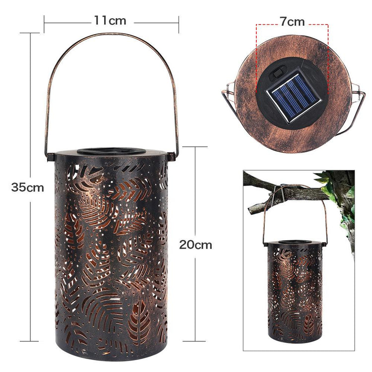 Leaves Shadow Cast Solar LED Garden Lantern - Solar Light