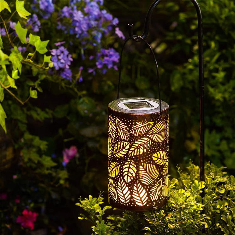 Leaves Shadow Cast Solar LED Garden Lantern - Solar Light