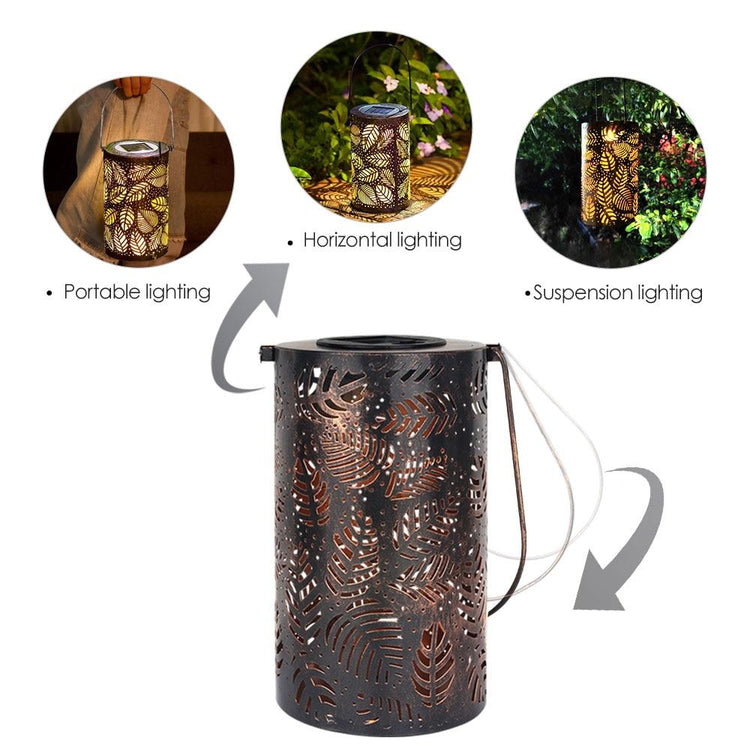 Leaves Shadow Cast Solar LED Garden Lantern - Solar Light