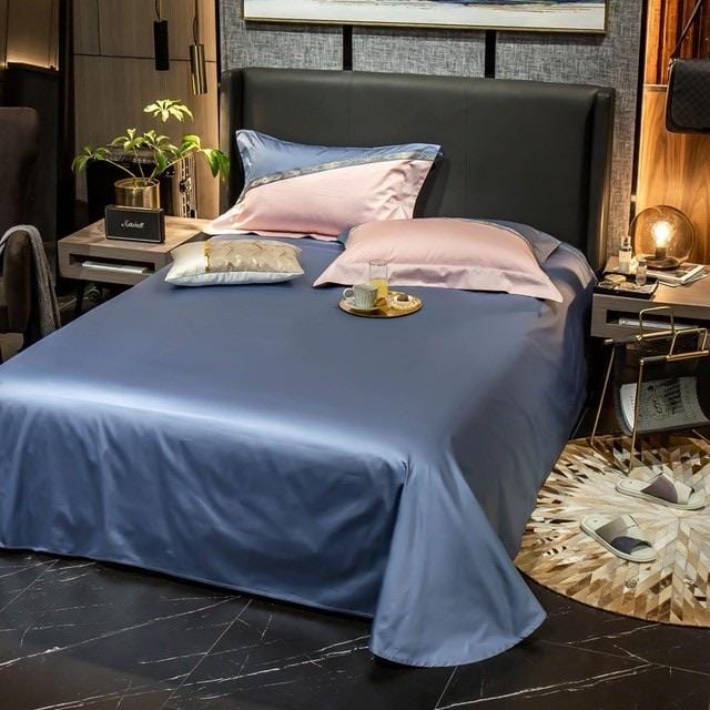 Luxury Pink White Egyptian Cotton Duvet Cover Set - Duvet