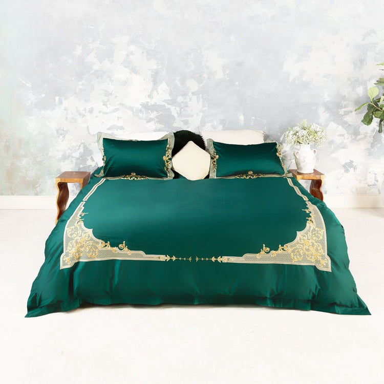 Royal Green Egyptian Cotton Duvet Cover Set - Duvet Cover