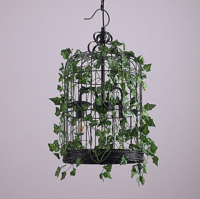 Aaron - Vintage Candle with Cage Chandelier - Chandelier