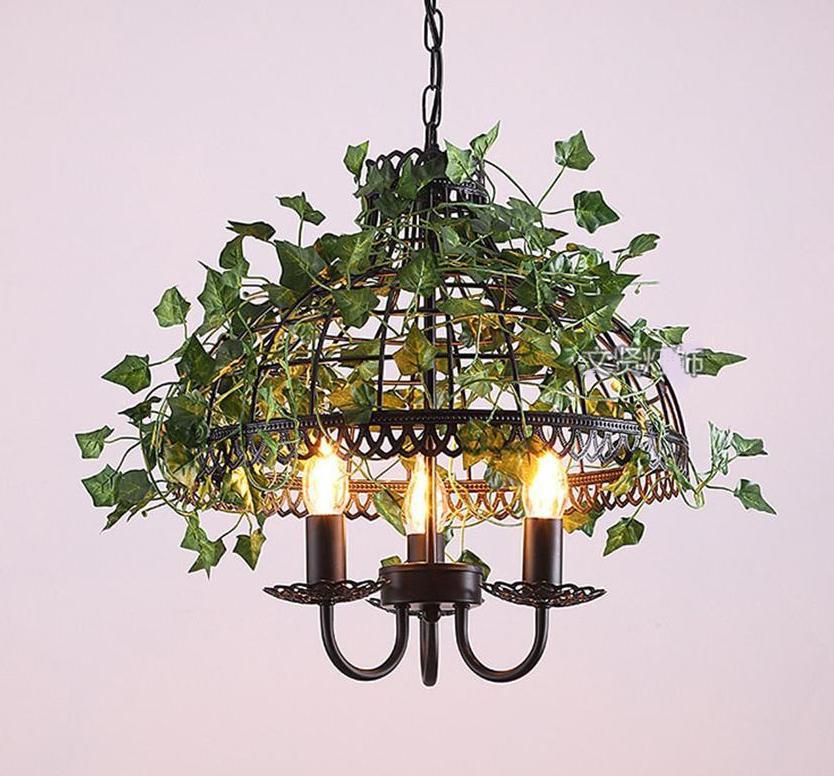 Aaron - Vintage Candle with Cage Chandelier - Chandelier