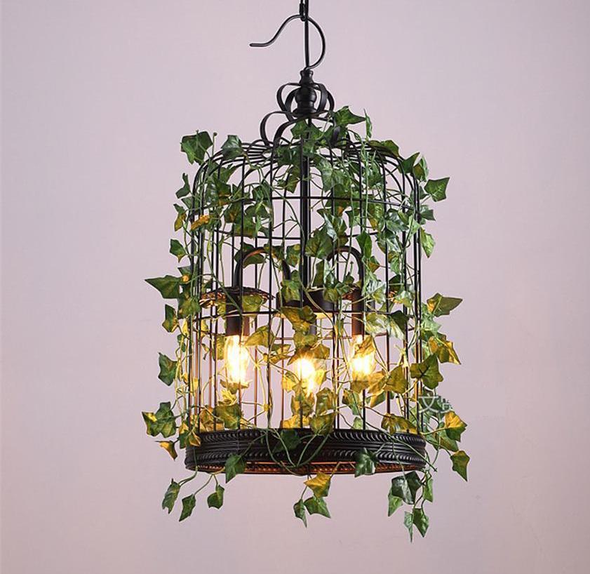 Aaron - Vintage Candle with Cage Chandelier - Classic Bird 