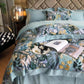 Abstract Botanical Egyptian Cotton Duvet Cover Set - Duvet 