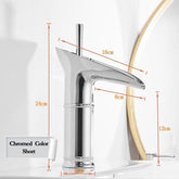 Aesthetic Waterfall Flow Bathroom Faucet - Chromed Silver / 