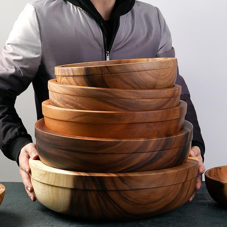 Aesthetic Wooden Serving Bowl - Bowl