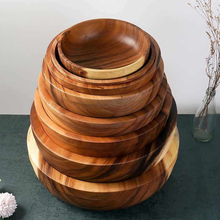 Aesthetic Wooden Serving Bowl - Bowl