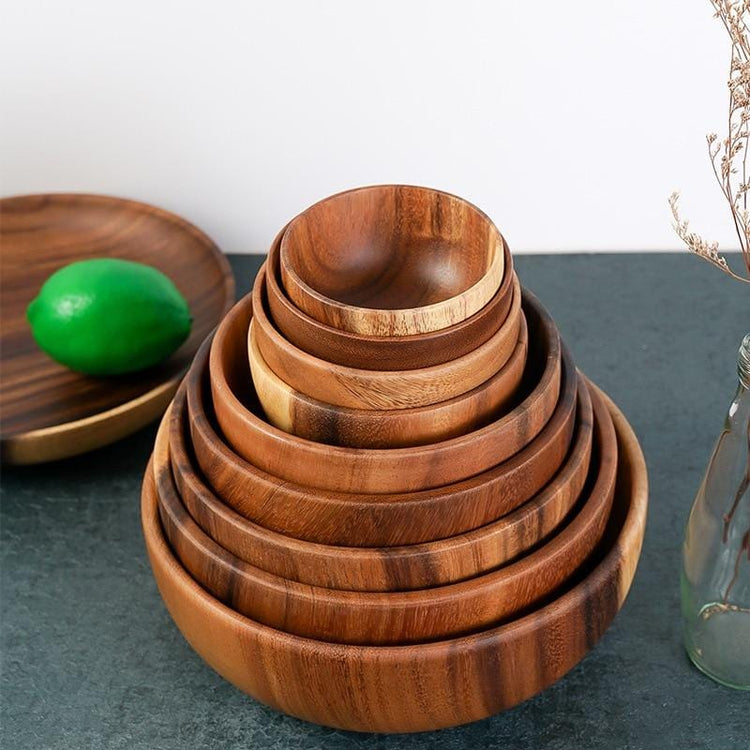 Aesthetic Wooden Serving Bowl - Bowl