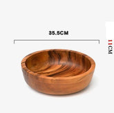 Aesthetic Wooden Serving Bowl - Large - Bowl