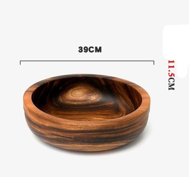 Aesthetic Wooden Serving Bowl - Oversized - Bowl