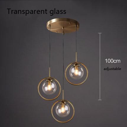 Alina - Nordic Ring Pendant Lamp - Transparent Glass - 