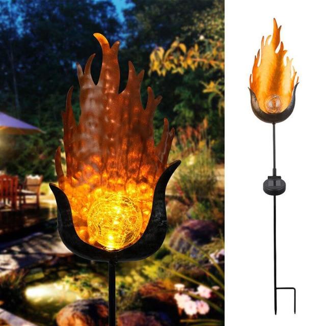 Artifical Flame Solar LED Garden Light - Flame - Solar Light