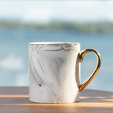 Artistic Gold Handle Coffee Mug - Mug