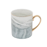 Artistic Gold Handle Coffee Mug - Grey / Set of 2 - Mug