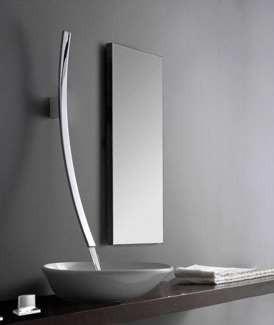 Artistic Waterfall Vertical Wall Mounted Bathroom Faucet - 