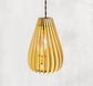 Artistic Wood Pendant Lamp - Boho Drop - 12 x 8 x 8 - 