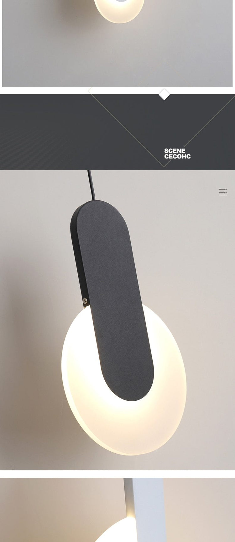 Ayla - Simplistic LED Hanging Pendant Light - Pendant Lamp