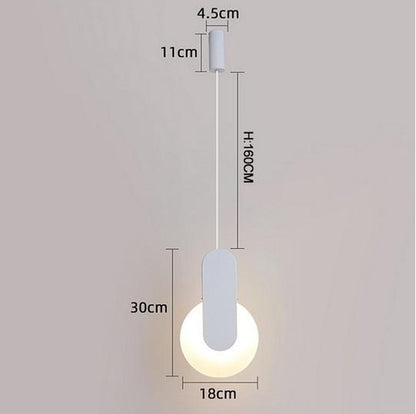 Ayla - Simplistic LED Hanging Pendant Light - Thick Meta 