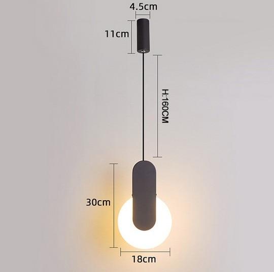 Ayla - Simplistic LED Hanging Pendant Light - Thick Metal 