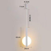 Ayla - Simplistic LED Hanging Pendant Light - Round - White 