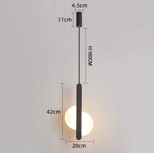Ayla - Simplistic LED Hanging Pendant Light - Uneven Half 