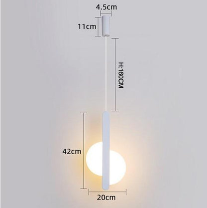 Ayla - Simplistic LED Hanging Pendant Light - Uneven Half 