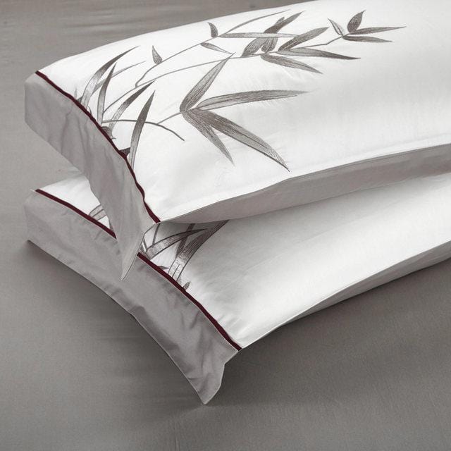 Bamboo Leaves Egyptian Cotton Duvet Cover Set - Duvet Cover 