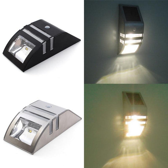 Basic Outdoor Solar Motion Sensing Wall Lamp - Silver - 