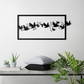 Birds Flying Frame Metal Wall Art - Metal Wall Art