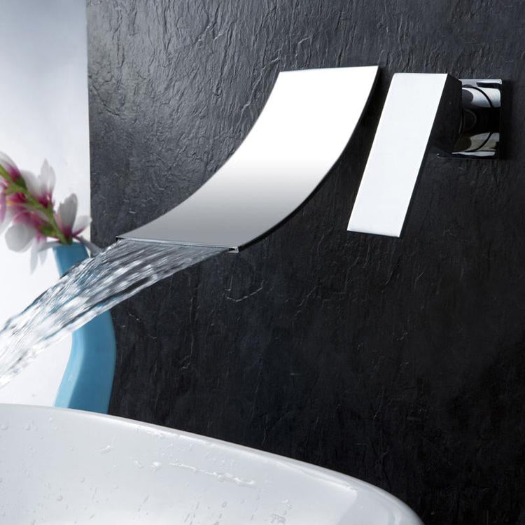 Broad Waterfall Wall Mounted Bathroom Faucet - Faucet