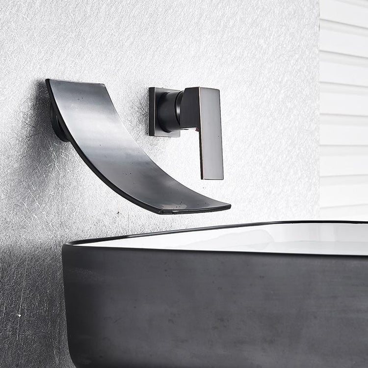 Broad Waterfall Wall Mounted Bathroom Faucet - Faucet