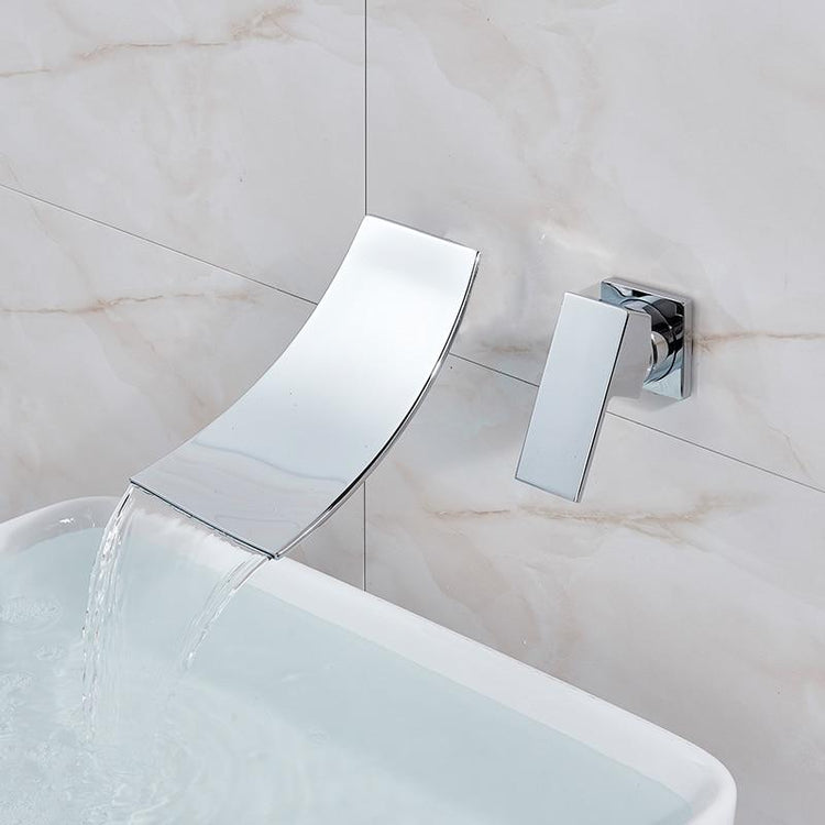 Broad Waterfall Wall Mounted Bathroom Faucet - Faucet