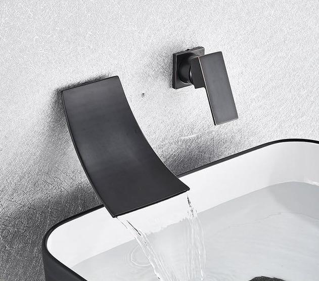 Broad Waterfall Wall Mounted Bathroom Faucet - Faucet