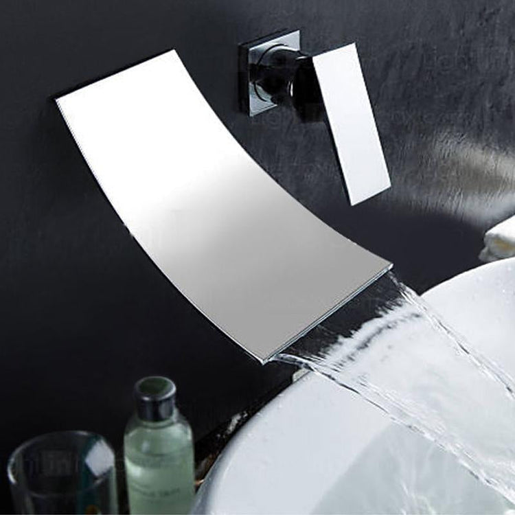 Broad Waterfall Wall Mounted Bathroom Faucet - Faucet